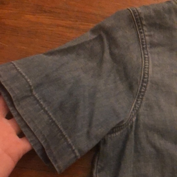 3 for $10 🌺 Madewell Chambray 100% Cotton Short Sleeve Pocket Tee - XXS - Picture 5 of 7